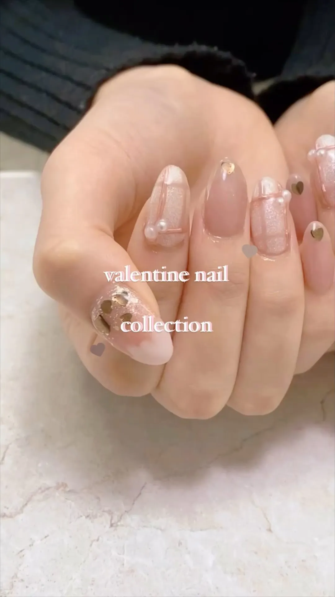 Valentine nail🤎🎀